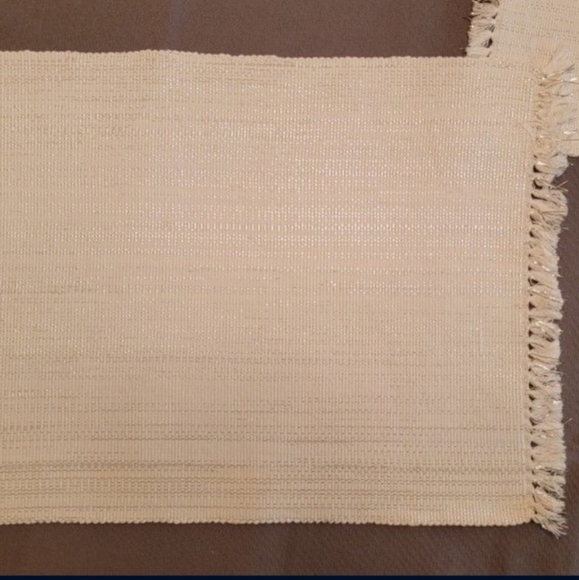 Placemats (11) White with silver threads - Picture 1 of 4